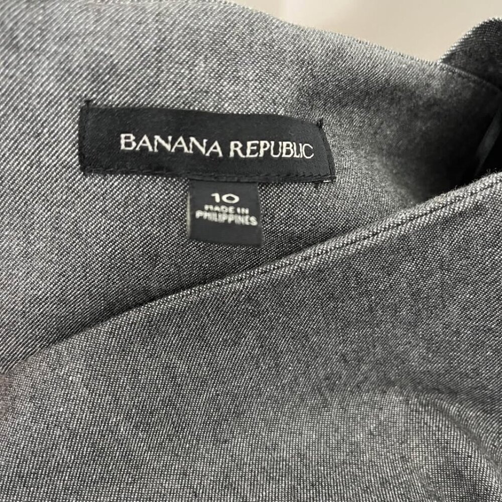 Banana Republic Gray Structured Corpcore Minimalist Sheath Luxe Dress [size 10] - Picture 9 of 10